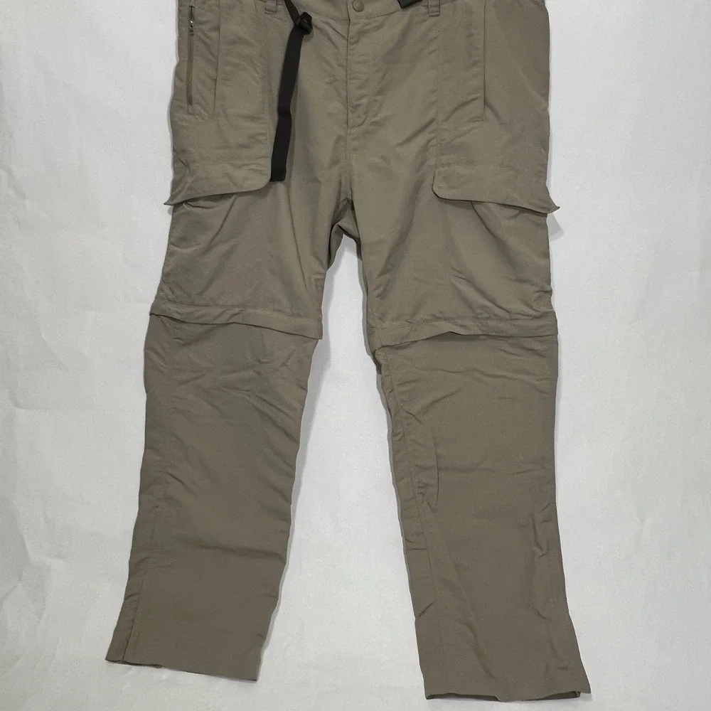 The North Face Tan Khaki Cargo Outdoor Hiking Zip Leg Pants Men Size 2XL